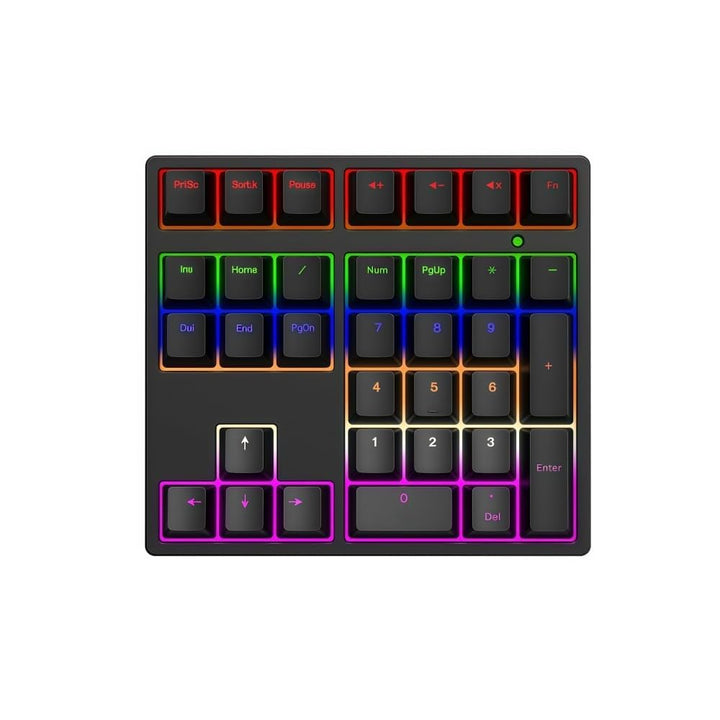Tosuny Mechanischer Nummernblock, USB verkabelter Nummernblock mit RGB Hintergrundbeleuchtung, 34 Ta