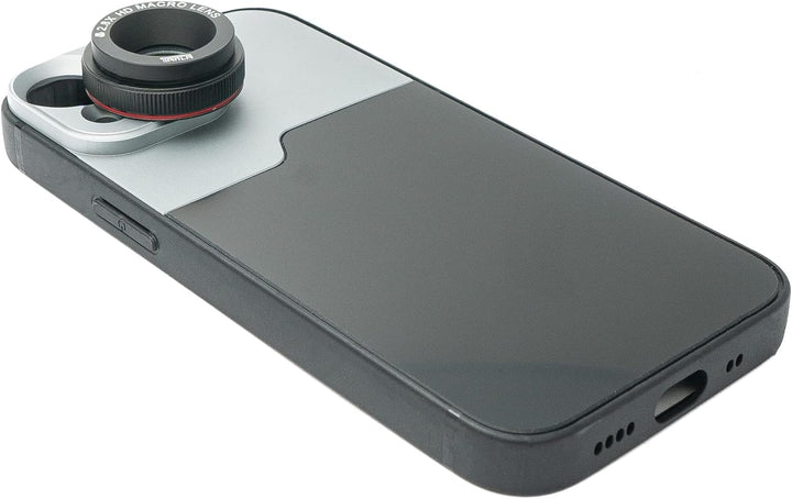 SYSTEM-S Makro Linse 2.8X HD Filter mit Hülle in Schwarz für iPhone 13 Mini