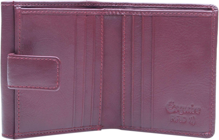 Esquire Peru Geldbörse RFID Leder 10 cm Einheitsgrösse Rot, Einheitsgrösse Rot