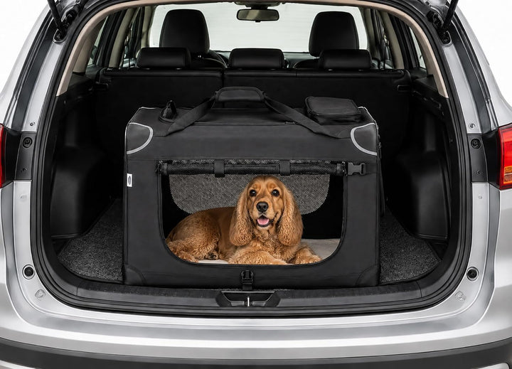 Zedelmaier Hundebox Faltbar Hundetransportbox, L 70x52x50cm, robust Transportbox für Hund Gross Hund