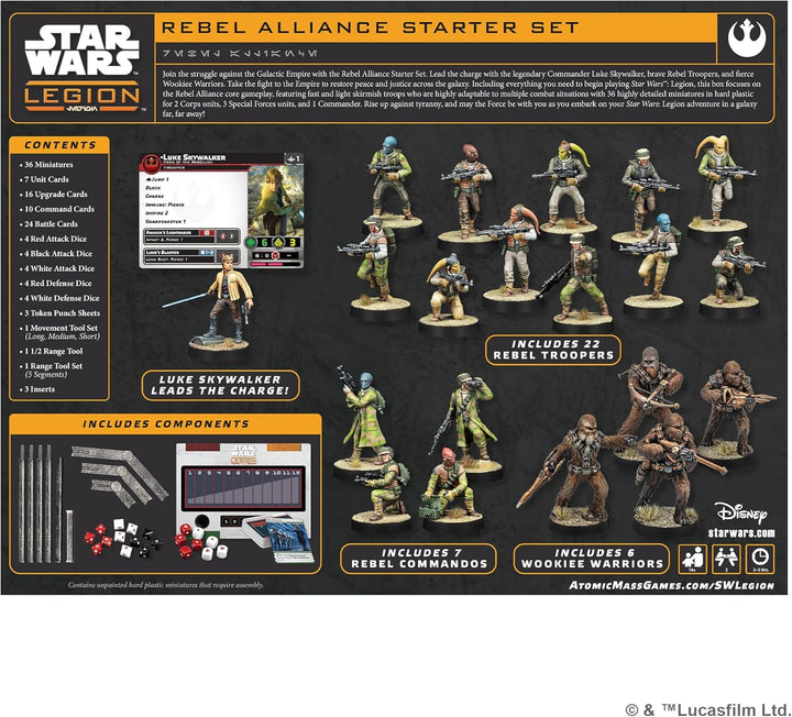 Asmodee, Star Wars: Legion – Rebel Alliance Starter Set (Rebellenallianz-Starterset), ATOMIC MASS GA