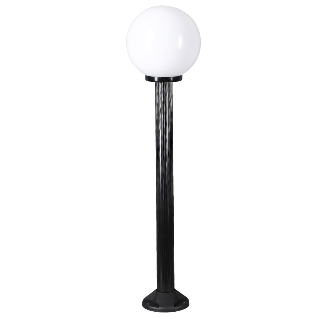Wegeleuchte Wegelampe Aussenleuchte Gartenlampe Kugel Opal 25cm Ø, Höhe 100cm