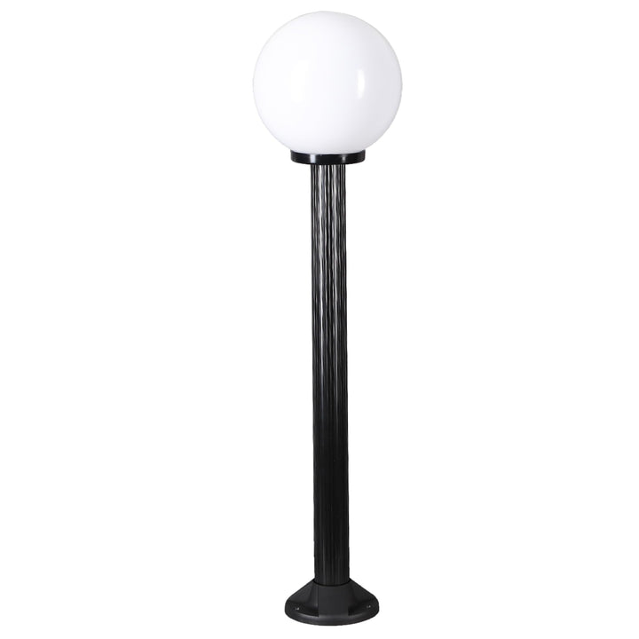Wegeleuchte Wegelampe Aussenleuchte Gartenlampe Kugel Opal 25cm Ø, Höhe 100cm