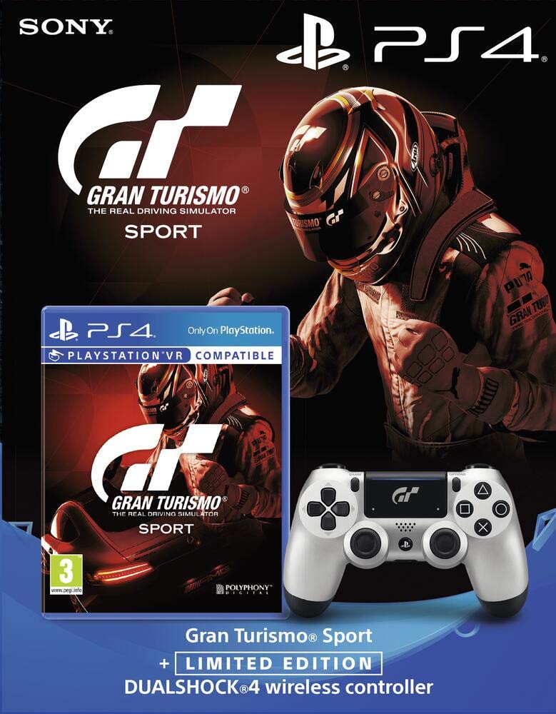 Gran Turismo Sport + PlayStation 4 Wireless DualShock Controller Standard + Controller, Standard + C