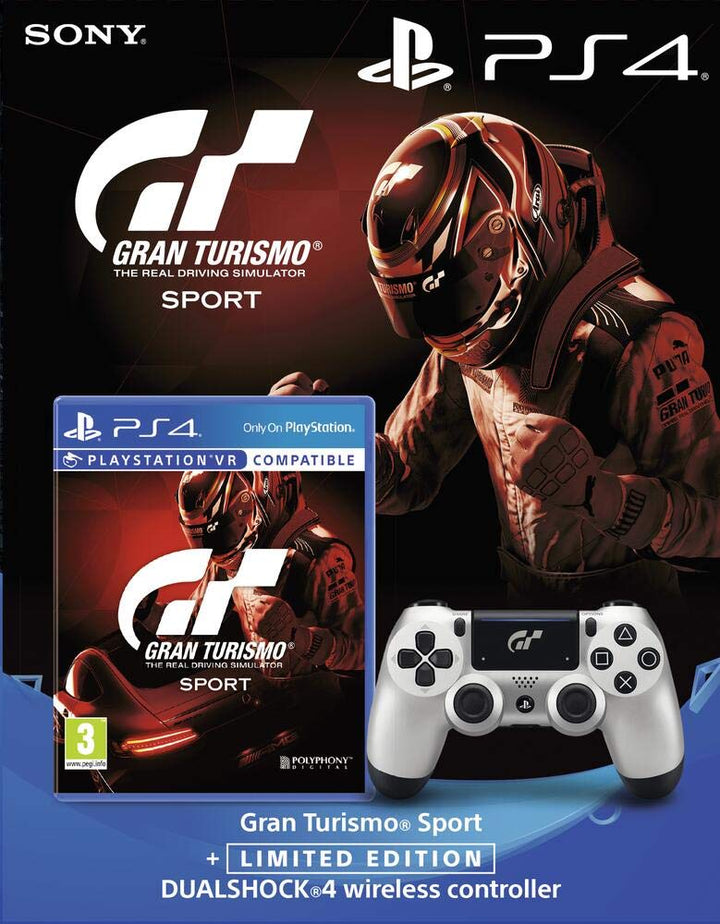Gran Turismo Sport + PlayStation 4 Wireless DualShock Controller Standard + Controller, Standard + C