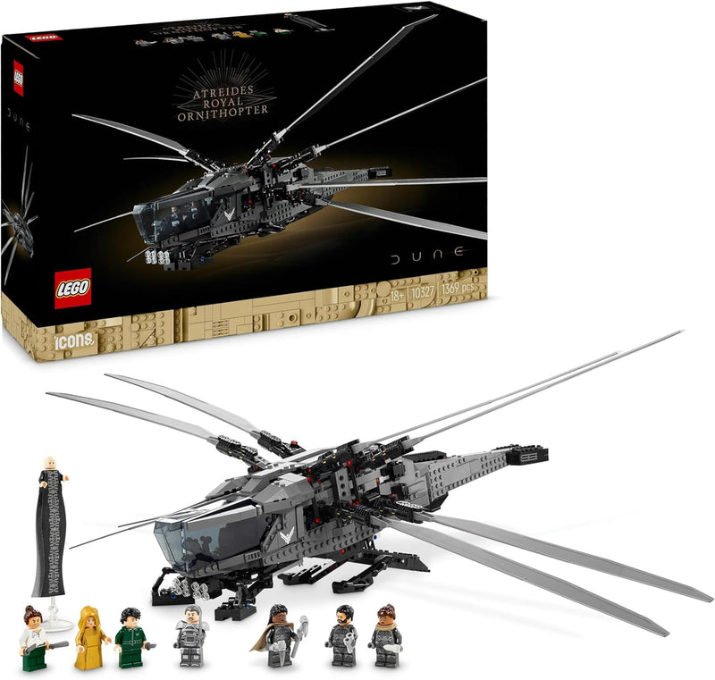 LEGO 10327 Icons Dune Atreides Royal Ornithopter, Set zum Sammeln für Erwachsene, Film-Geschenk für