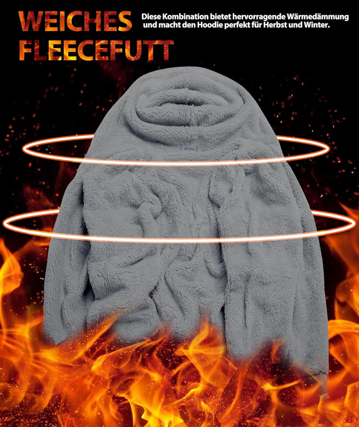 igeekwell Sweatjacke Herren mit Kapuze Winter Hoodie Dick Fleecejacke Herren Gefütterte Fleece Kapuz