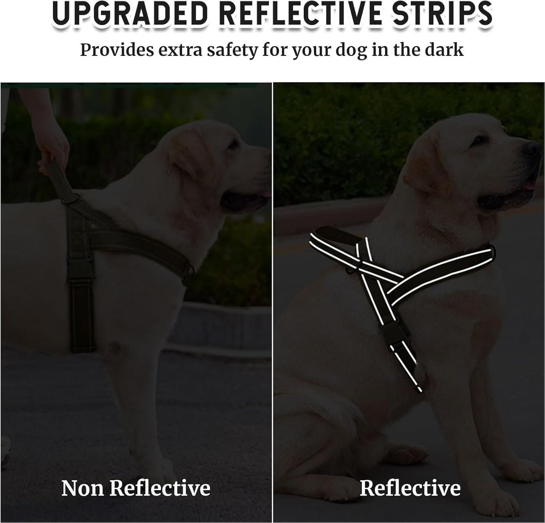 Hundegeschirr Mittelgrosse Hunde，Verstellbare Geschirr Hund, Anti-Zug Reflektierende Mittel Hundeges