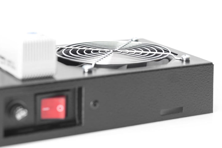 DIGITUS Dachlüftereinheit für Wandgehäuse - 276 m³/h freiblasender Volumenstrom - 2x Lüfter - Thermo