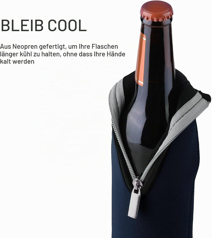 kwmobile 2x 330-500ml Flasche Flaschenkühler - für Bier und andere Getränke - aus isoliertem Neopren