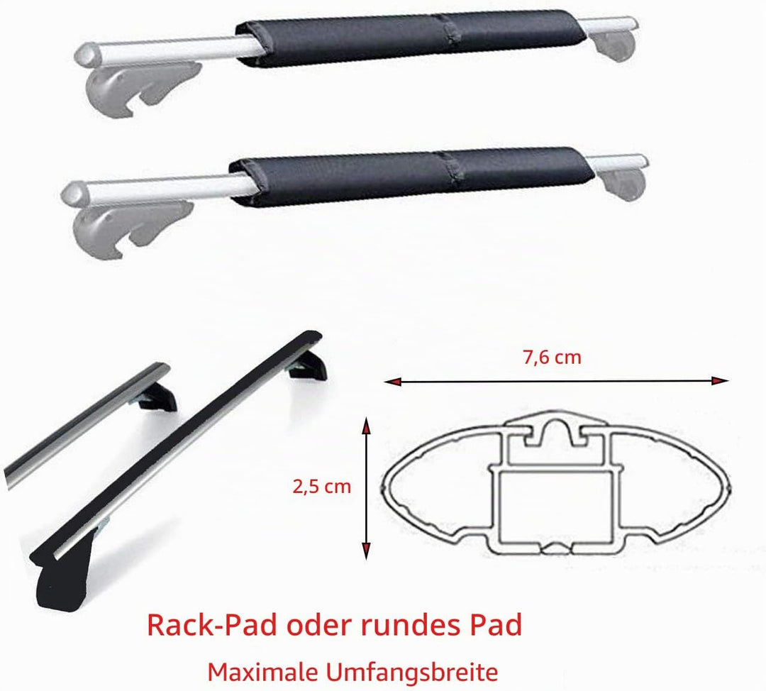 COR Surf Dachgepäckträger für Surfboard Kayak SUP | [Paar] 71cm - für grosse Aero Bars (71 cm) Mediu