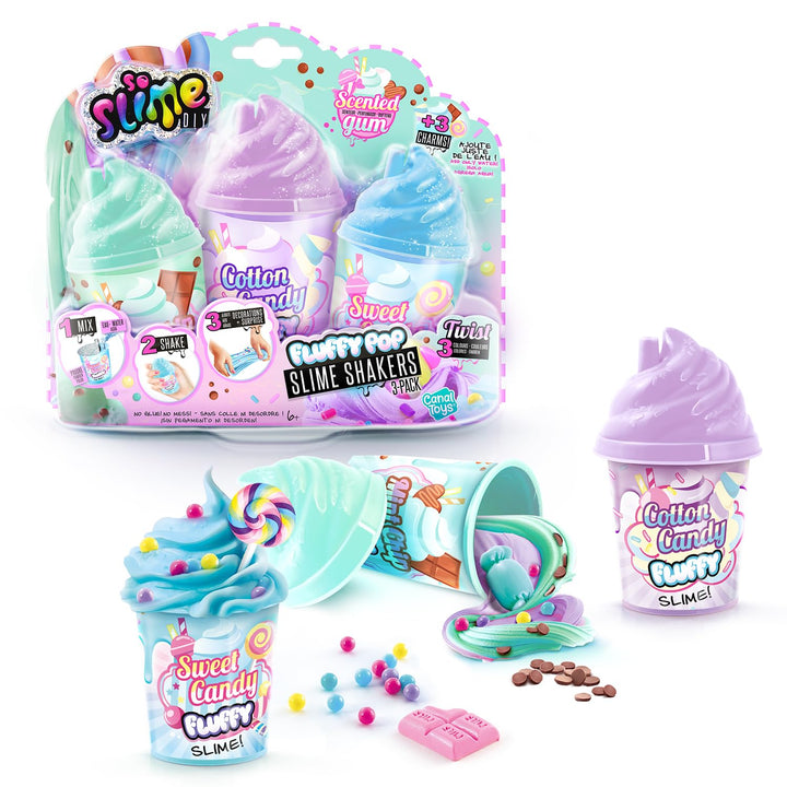 Canal Toys - So DIY-Slime Fluffy-Pack mit 3 Shakers-SSC 101, Mehrfarbig