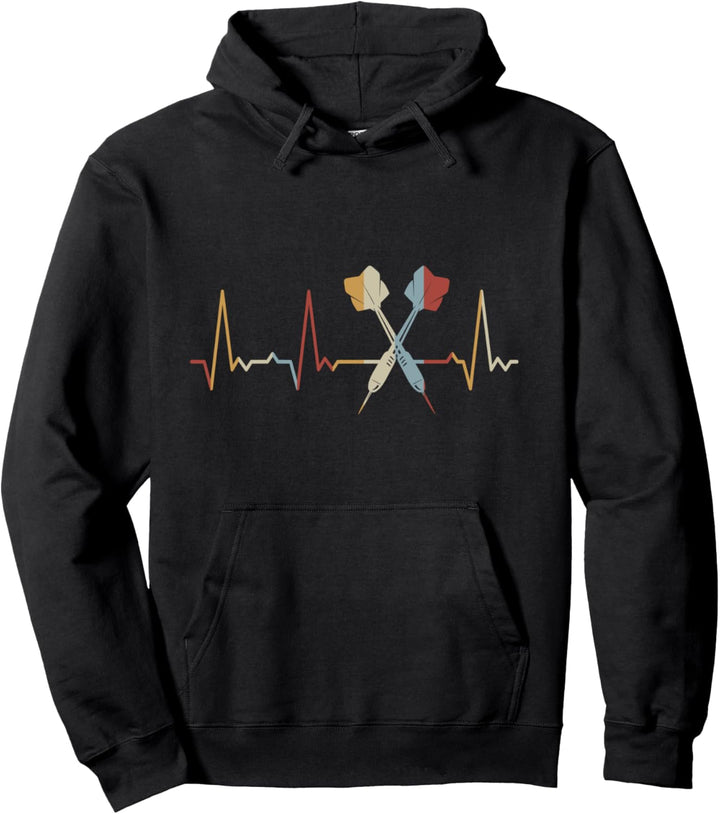 Herzschlag Darts Pullover Hoodie