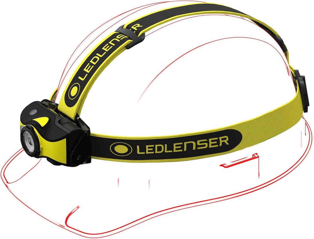 Ledlenser iH9R, robuste LED-Stirnlampe für Handwerker, Elektriker, Industriearbeiter, Akku- oder Bat