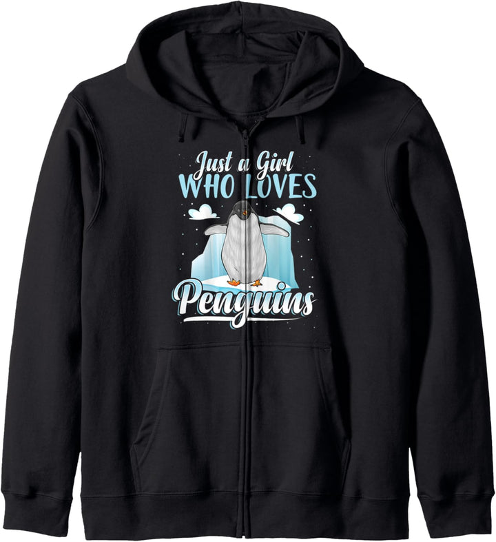 Nur ein Mädchen, das Pinguine liebt Geschenk Lustiger Kapuzenjacke