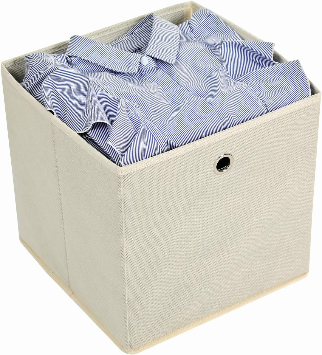 SONGMICS Aufbewahrungsbox, 6er Set, faltbare Stoffbox, Faltbox aus Vliesstoff, Würfel, Aufbewahrungs