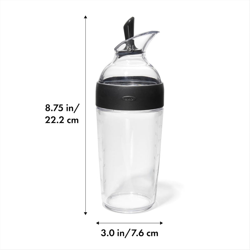 OXO Good Grips Salatdressing-Shaker gross, 350 ml – schwarz Schwarzer Shaker 355 ml, Schwarzer Shake