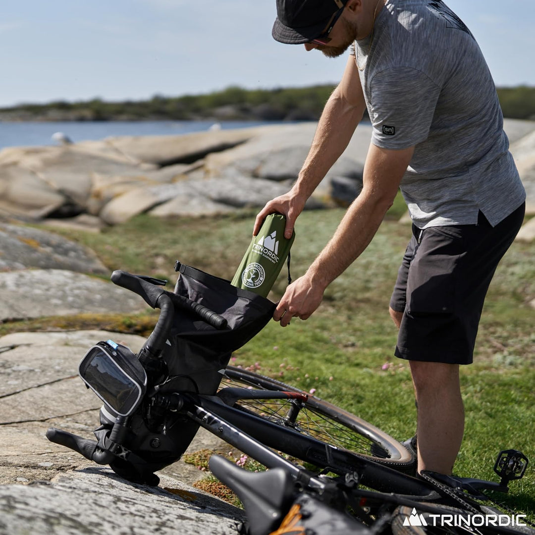 Trinordic 550g Ultraleichte Aufblasbare Isomatte - Mit Aufblasbarem Kissen - Camping Matratze mit Kl