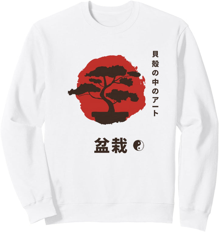 Bonsai Baum Yin & Yang Symbol Japan Buddha Zen Meditation Sweatshirt