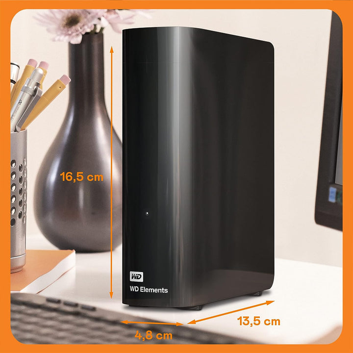 WD Elements Desktop-Speicher 4 TB (Desktop-Speicher USB 3.0-kompatibel, Zusatzspeicher für Fotos, Mu