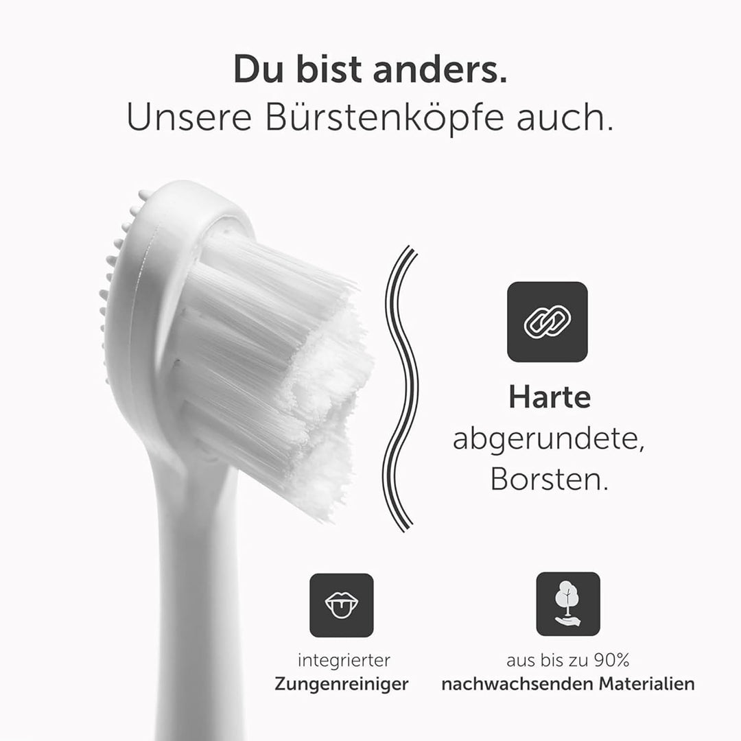 Wondersmile Ersatzbürsten Schallzahnbürste (Hard, All White, 12er Pack) - Bürstenköpfe für Wondersmi