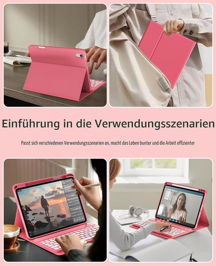 JKSML Tastatur Hülle für iPad Air 11 Zoll M4/M3/M2 (2026/2025/2024) &amp; iPad Air 5./4. Gen (2022/2020)