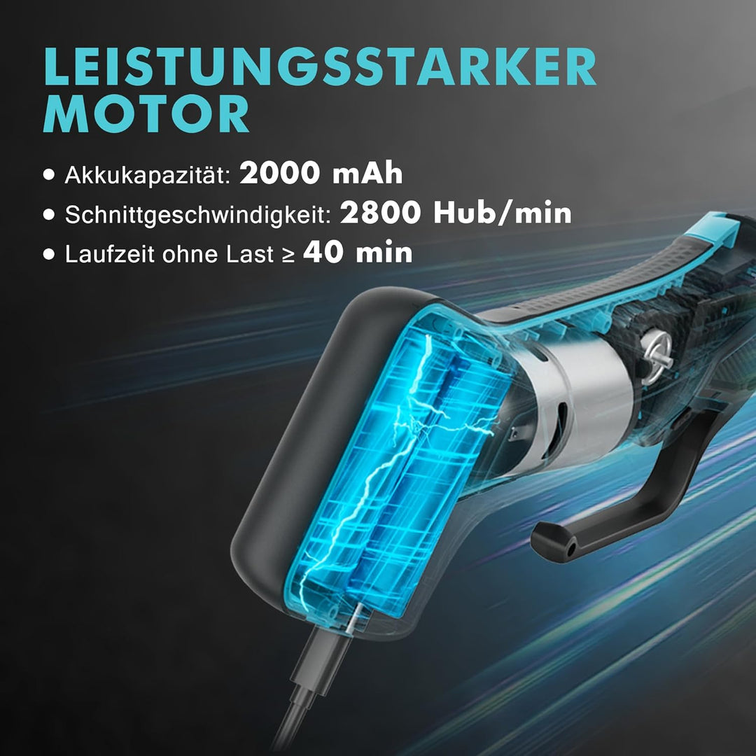 DURATECH 12V Kabelloses Elektrisches Fischmesser mit 20cm und 25cm Klingen, Elektrisches Messer mit