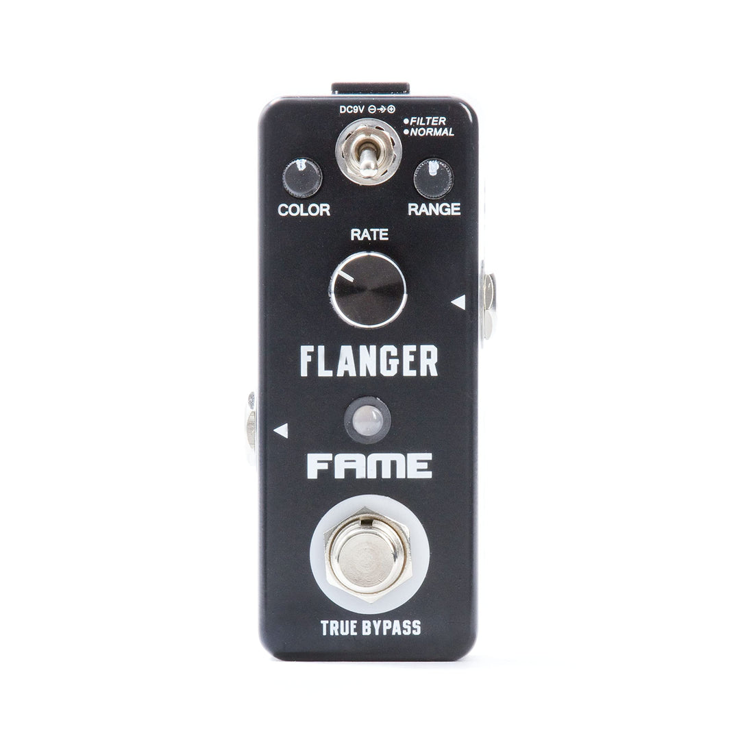 Fame LEF-312 Flanger, Kompaktes Modulations Effektgerät für Gitarren, True Bypass, Regler für Color