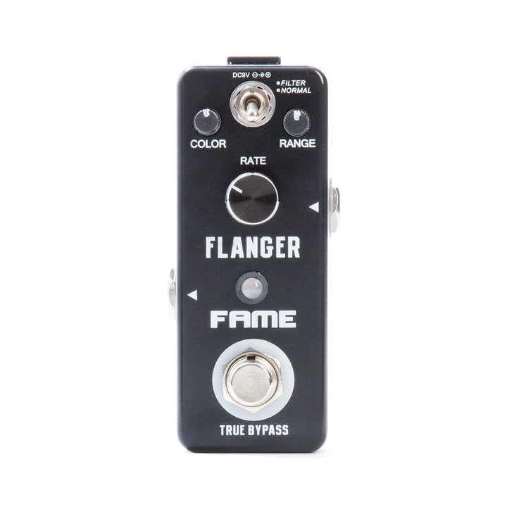 Fame LEF-312 Flanger, Kompaktes Modulations Effektgerät für Gitarren, True Bypass, Regler für Color