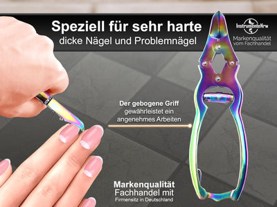 Profi Fuss-Nagelzange Kräftig Doppelübersetzung 15.5 cm TITAN-Edelstahl