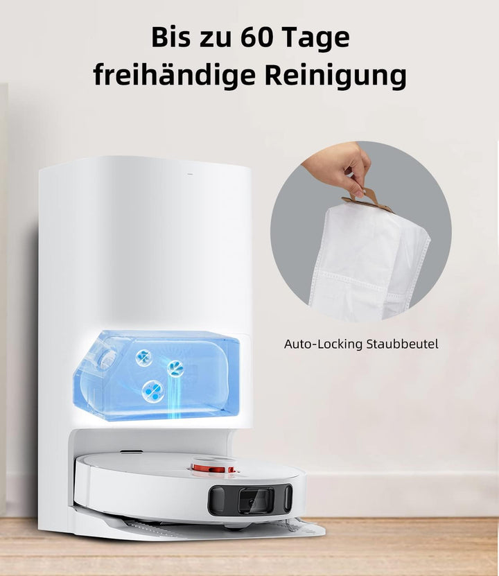 8 Stück Staubbeutel für Xiaomi X10+ / X20+ & Dreame L10s Ultra / L20 Ultra / L10 Ultra Saugroboter B