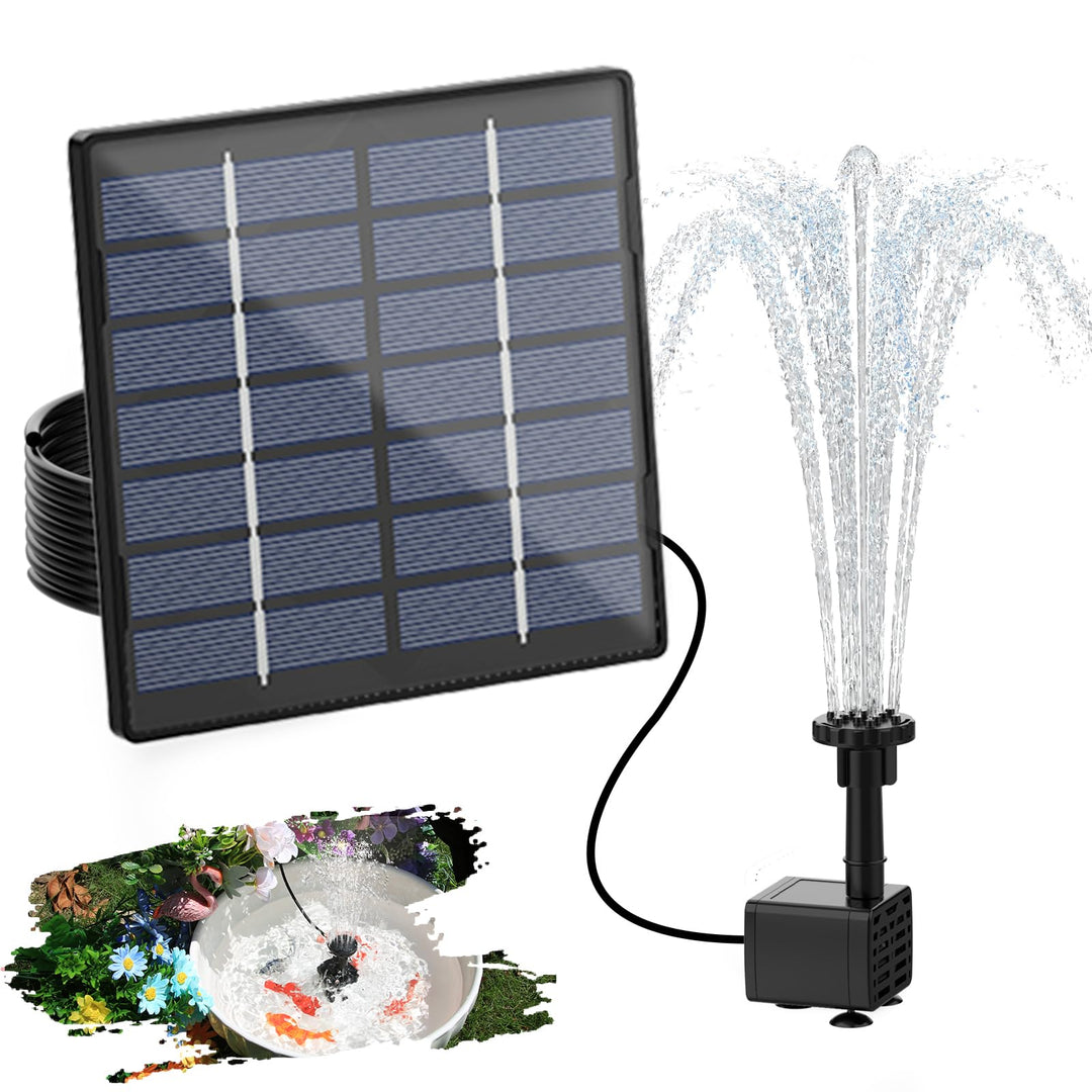 AISITIN Solar Springbrunnen für Aussen, Upgrade DIY Solarbrunnen Solarwasserbrunnen, Solar Teichpump