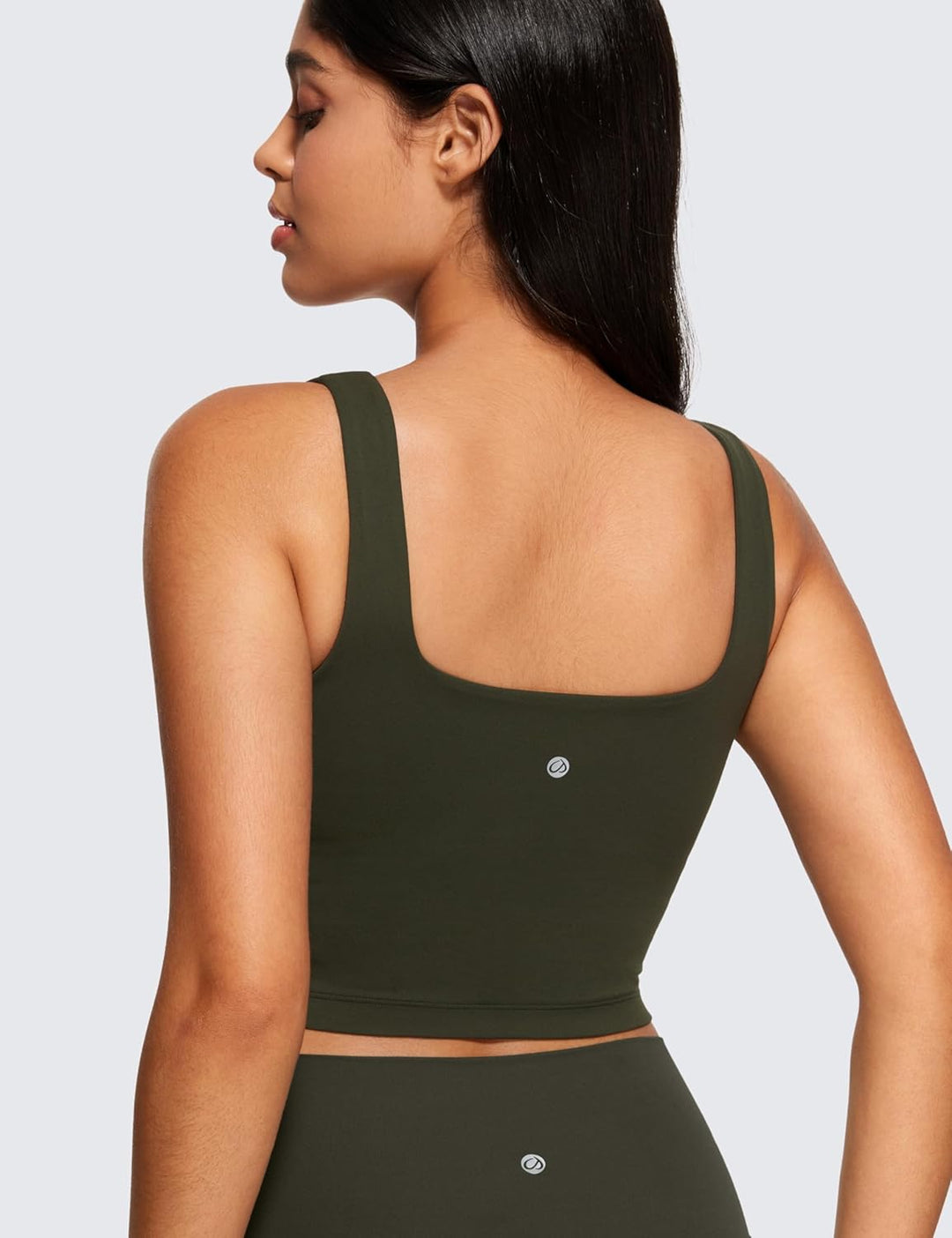 CRZ YOGA Damen Butterluxe Sport BH Gepolstert Ohne Bügel Crop Tops Atmungsaktive Yoga Tank Top Fitne