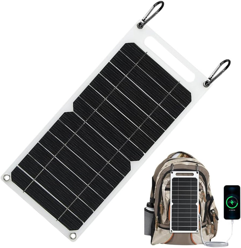 YOUNICE 6W Tragbares Solarladegerät Wasserdicht Solarpanel mit 5V USB Solar Handy Ladegerät für Outd