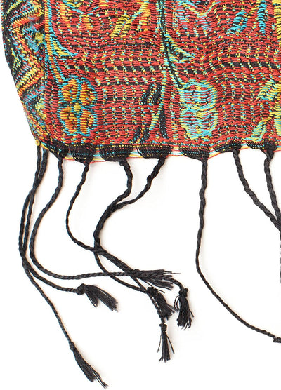 ufash Pashmina 100% Seidenschal aus Indien für Damen & Herren, Paisley Muster, 160 x 35 cm - Schal a