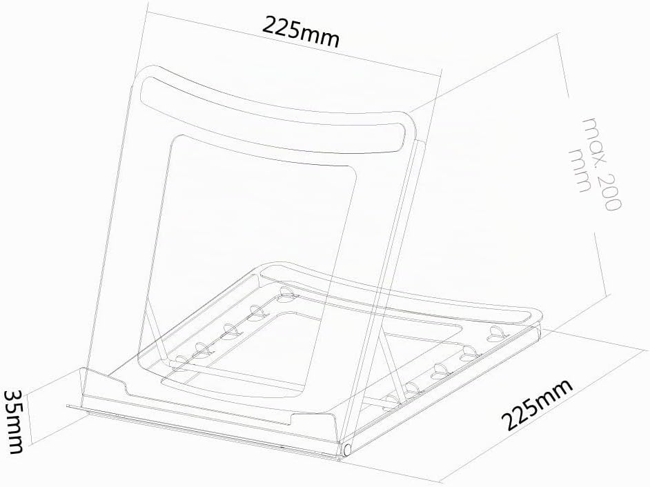 Newstar Deskstand Laptop/iPad-Ständer Schwarz NSLS075BLACK Schwarz Erhöhter Laptop-Ständer, Schwarz