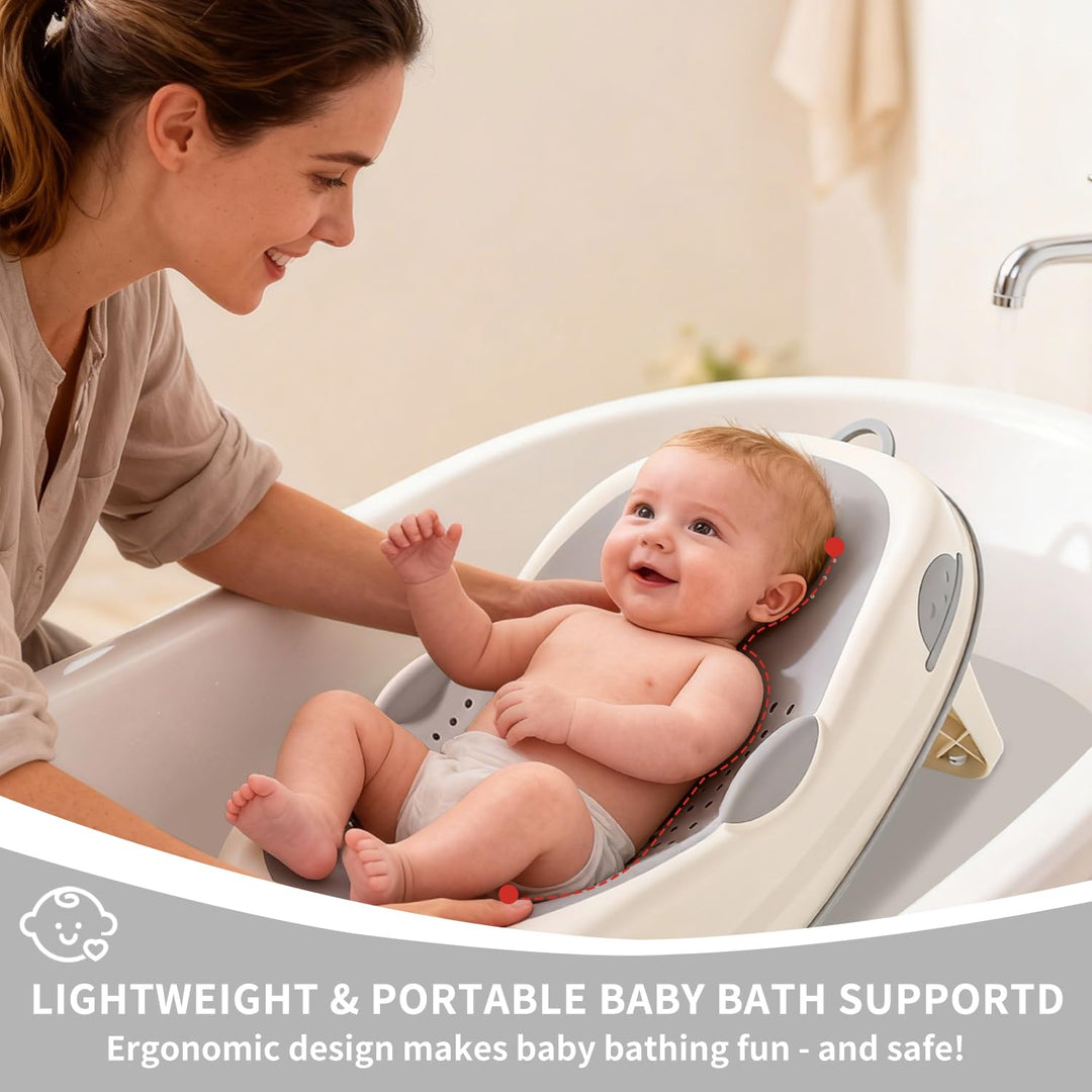 Babybadewannensitz: Ergonomisch Geformt für Babys im Alter Badewannensitz von 0-6 Monaten Weich Ruts