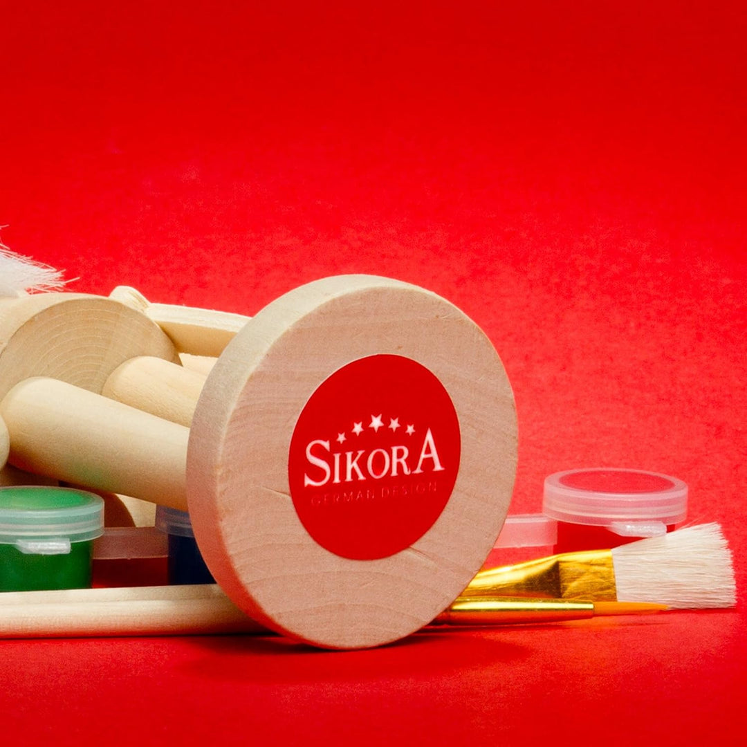 SIKORA Deko Nussknacker Figur DIY Bastel Set aus Holz zum selbst bemalen - NK-B 'Do-it-Yourself' Diy