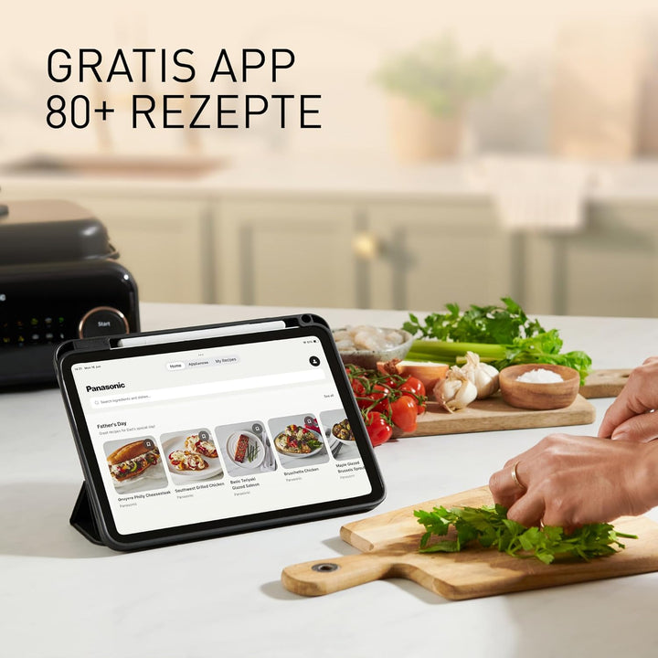 Panasonic NF-GM400KXE 4-in-1 Elektro-Multikocher, Elektro Tischgrill, Braten, Slow Cook, BBQ, Dämpfe