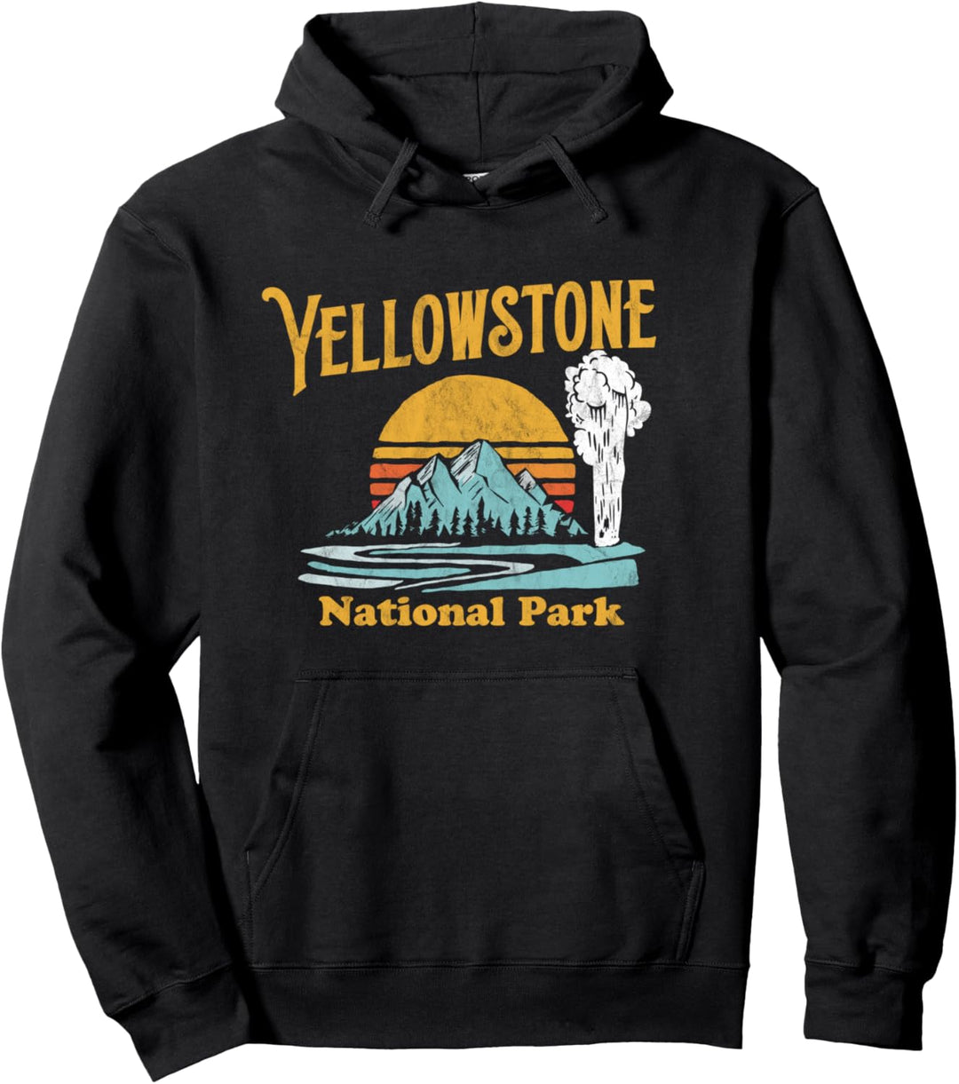 Vintage Yellowstone National Park Retro Pullover Hoodie