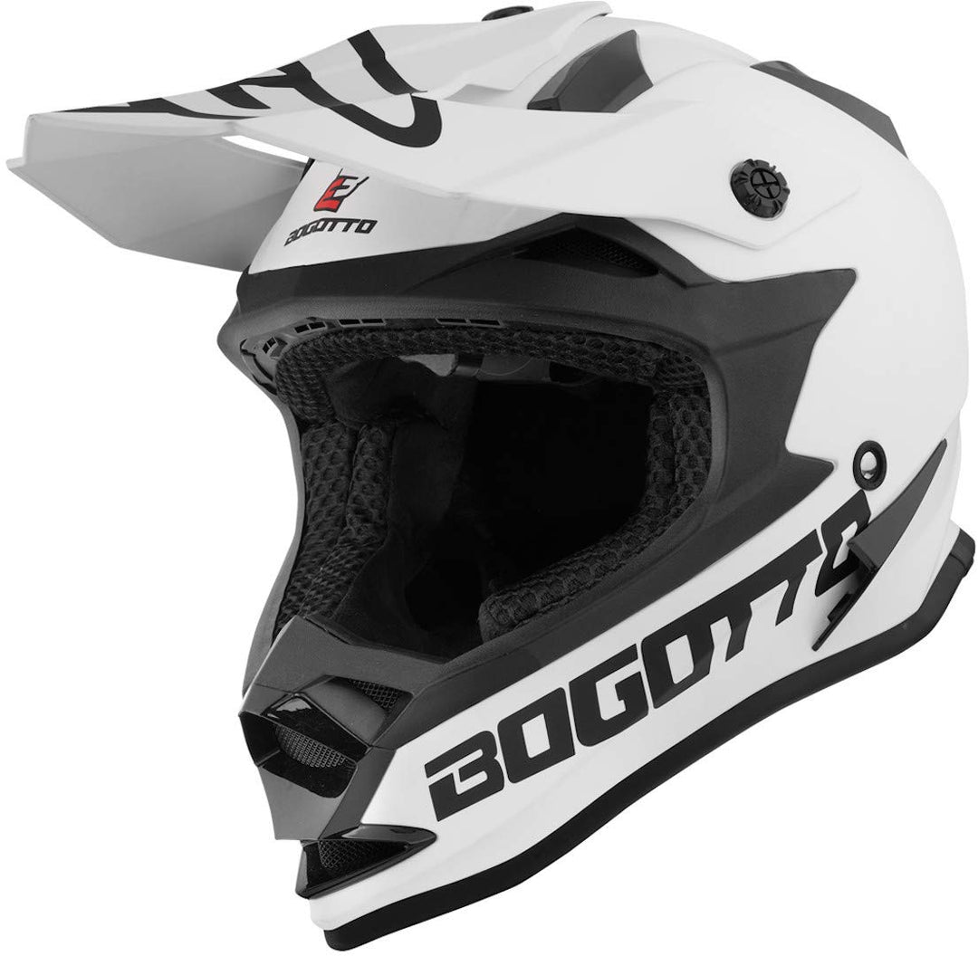 Bogotto V321 Solid Motocross Helm XS Weiss, XS Weiss