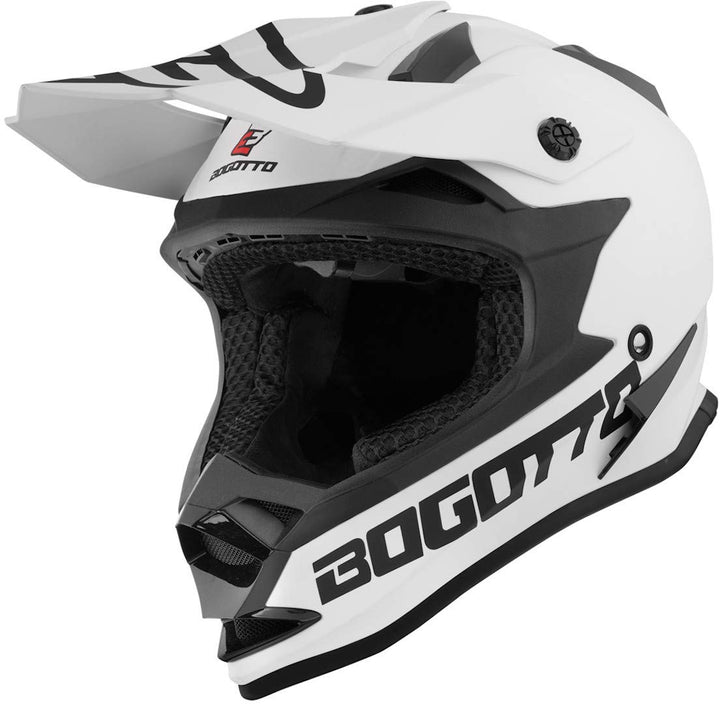 Bogotto V321 Solid Motocross Helm XS Weiss, XS Weiss
