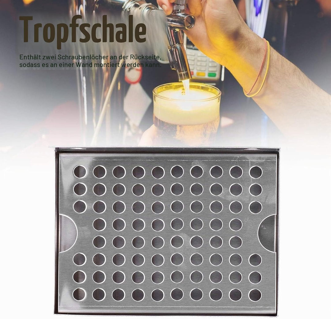 Tropfschale, mit Deckel Wandmontage Bier Tropf Edelstahl Tropfschale Küchenutensilien für Homebrew K