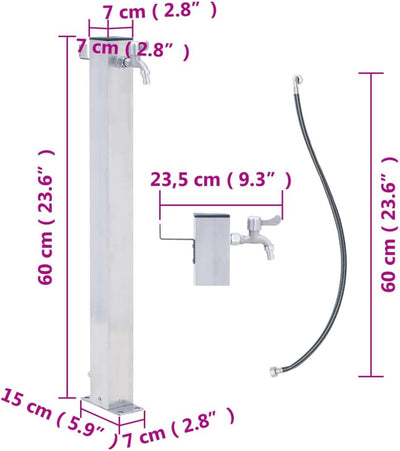 Tidyard Garten-Wassersäule für den Garten Wasserzapfsäule Wasserzapfstelle Gartenhahn Garten Wasserh