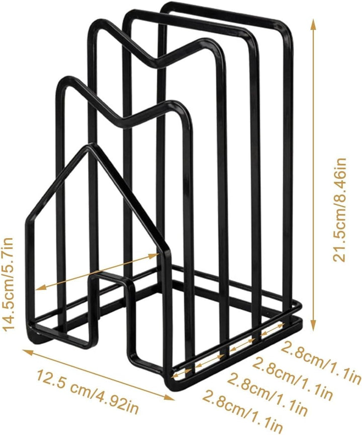 SUNIFCON Schneidebrett-Rack Schneidebrett-Organizer Ständer Halter Küche Arbeitsplatte Töpfe Pfannen