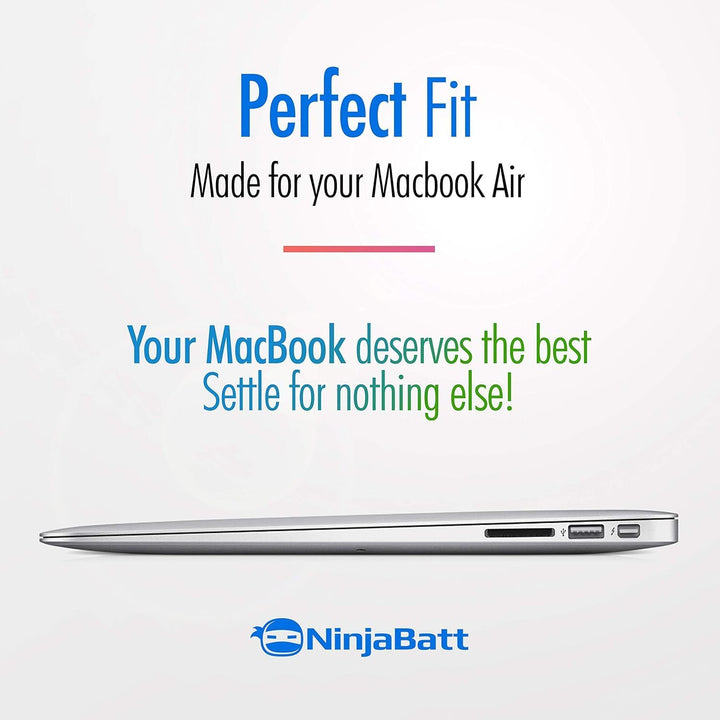 NinjaBatt Akku A1466 A1496 für Apple MacBook Air 13 Inch [2010 2011 2012 2013 2014 2015 2016 2017 Ye