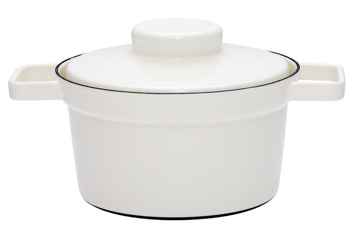 Riess, 2104-212, Topf mit Deckel Ø 20cm, AP WHITE, Emaille, Vol. (rec.): 1,8 Liter, Made in Österrei