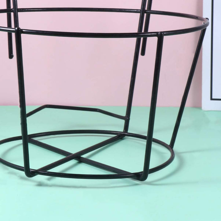 Housoutil Blumentopfhalter Blumentopf Halterung zum Aufhängen Eisen Kunst Körbe 2 Stück Schwarz Pfla