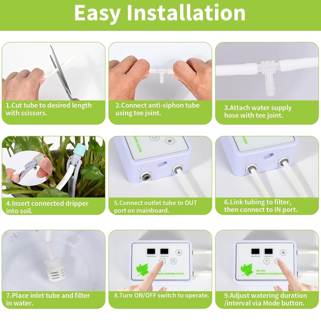 Automatisches Bewässerungssystem Indoor für Garten Pflanzen, Vankarr Automatische Bewässerung mit Pu