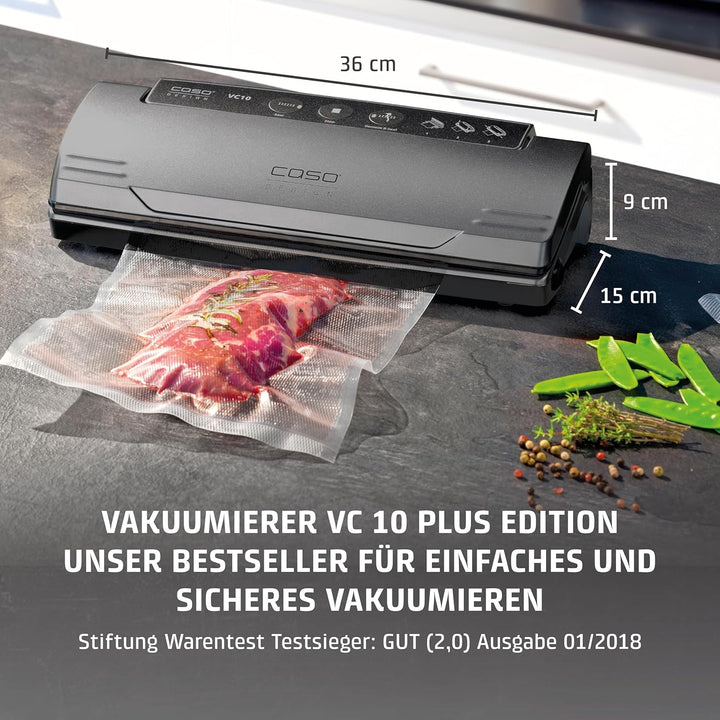 Caso 1374 VC 10 Plus Edition - inkl. grossem Zubehör Set, 30 cm Schweissnaht, variable Vakuumstärke,